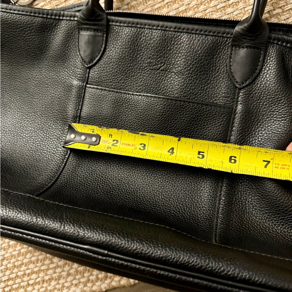 Longchamp Black Pebbled Leather Tote with Top Handles - Picture 12 of 15